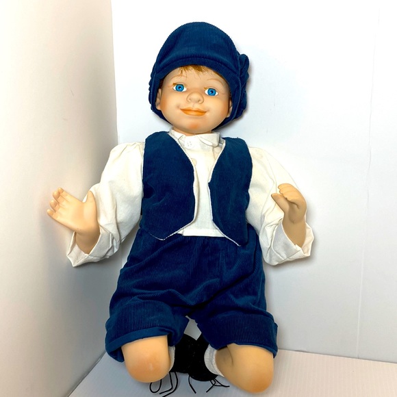 Vintage  LARGER COLLECTIBLE PORCELAIN DOLL BY DZL.BOY - Picture 1 of 6